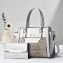 2024  Sequin leather 2 pieces set luxury designer handbags shoulder bag come with a wallet for women ladies large purses
