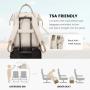 LOVEVOOK Business Work Bag with USB Port Business Travel College School Computer Backpack for Women Men Laptop Backpack Purses