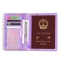 CUIKCA Optical Maser Leather Embroidered Logo Women Leather Passport Cover