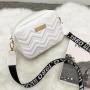2024 Ladies Korean Wave Pattern Embroidery Bag Fashionable Single Strap Square Bag with Printed Shoulder Foreign Trade