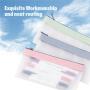 Gelory Multifunctional Pen Holder Clear Pencil Case Teens Portable Stationery Organizer Pencil Pouch with Zipper