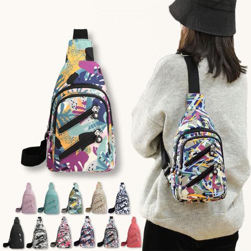 Chest Pack Belt Bag Crossbody Waist Bag Mobile Phone Wallet Storage Fashion Leaf Leopard Print Shoulder Chest Bag For Women
