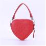 Latest New Designer Heart Shape Faux Ostrich Women Bags Handbag Genuine Leather Lady Crossbody Mini Bag