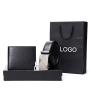Premium Leather Men Wallet Belt Gift Set Custom Leather Automatic Buckle Belts Wallets with Gift Box Set for Men