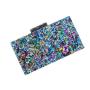 Fashion women's shoulder bag small square box sequin clutch bag handbags acrylic bag evening clutches pochette femme