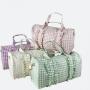 RTS Stock New Polyester Ruffle Personalized Glitter Patches Fashion Custom Women Girl Travel Duffel Bag