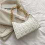Hot Sale Pu Leather Womens Handbags Shoulder Bags Summer 2024 New Chain Small Square Bag Handheld One Shoulder Underarm Bag