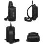 ZF017 Customized New Men Fashion Crossbody Bag Leather Polyester Shoulder Bag Waterproof Sports Bag Password Lock USB Port