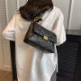 Luxury Leather Handbags Embroidered Plaid Shoulder Bag Custom Logo Crossbody For Women
