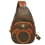 Mini Backpack Cross border Fashion PU Spring New Old Flower Crossbody Chest Bag