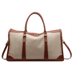 ZF167 New Retro Ladies Handbag Canvas Sports Fitness Diagonal Cross Bag Short Distance Large Capacity Collision Color Travel Bag