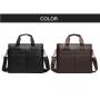ZWY103 New Male Business Casual Horizontal Laptop Briefcase Wholesale PU Work Travel Laptop Bag Simple Portable Shoulder Bag