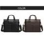 ZWY103 New Male Business Casual Horizontal Laptop Briefcase Wholesale PU Work Travel Laptop Bag Simple Portable Shoulder Bag