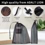 Gelory Custom Drawstring Mesh Gift Bags Travel Sports Small Black Mesh Bags With Cord Lock Closure