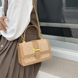 Trendy Lady Designer Bag Two Color Grid Flap Pattern Cross Body Purse Women Golden Hardware & Chain Strap Sling Messenger
