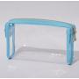 DIY Bright Light Candy Color Transparent Cosmetic Bag with Letters Clear Vinyl Make up Bag Travel Pouch