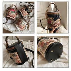 KBW149 2023 new net red bear graffiti bucket bag trendy versatile handbag high quality personality shoulder bag