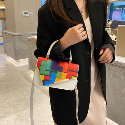 Contrasting Color Designer Women Bags Korean Pu Women Fashion Handbags Plaid Small Square Bags Women Handbags Ladies CY058