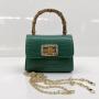 2024 Wholesale Crocodile Bamboo Handle Small Jelly Bag Handbag With Mini Removable Strap