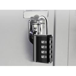 HR198 Zinc Alloy 4-digit Digital Password Lock with Key Dual Channel Management Password Key Padlock Luggage Compartment Lock