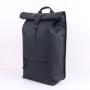 CHANGRONG Custom high quality black waterproof leather travel laptop top roll backpack men