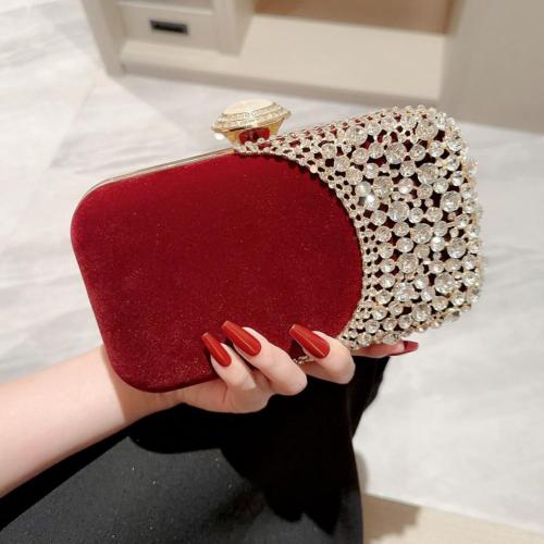 Hot Sale Bridal Wedding Clutch Purse  Luxury Party velvet Evening Bag