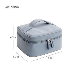 Luxury High Quality Travel Make Up Organizer  Bag Women Pu Leather Cosmetic Makeup Bag Insert Organizer For Cosmetic