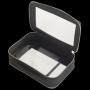 Saffiano Leather Trim Portable Zipper Waterproof Transparent Makeup Bag Travel Storage Pouch Clear Cosmetic Bags