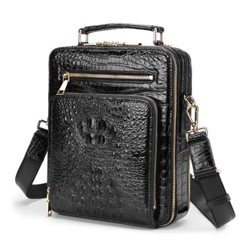 Sacoche Homme Custom Luxury Genuine Crocodile Skin Leather Vintage Man Men's Business Briefcase Shoulder Messenger Bag Handbag