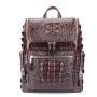 Sac A Dos Custom Logo Luxury Casual Durable Designer Men Genuine Crocodile Skin Leather Laptop Travel Backpack Back Bag For Men