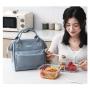 KBW754 Large Lunch Bag Aluminium Foil Insulated Portable Lunch Box Bag Handheld Waterproof Insulated Picnic Bag