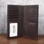 High Quality Vintage long leather wallets for men crazy horse leather bifold wallet Card Slots Bag Cash Clip Wallets For man