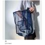 Summer fashion foldable transparent mesh nylon shoulder bag light all match travel handbag shopping bag