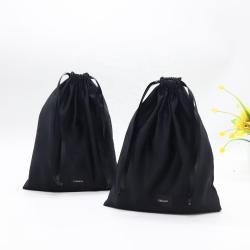 Custom Label Logo Satin Shoes Scarf Gift Packaging Bag New Style Thick Satin Drawstring Dust Bag For Handbag