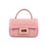 High End Customized Women Chain Crossbody Bags Luxury Padded Diamond Quilted Leather OEM ODM Shoulder Bag Ladies Pink Handbags