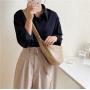 Wholesale New Simple Cross-Body Bag Fashion Solid Color Ladies Messenger Bag PU Leather Crescent Women's Sling Shoulder Bag