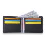 Men's Bi-fold Wallet For Gift RFID Feature Front Pocket Canvas Card Wallet With Label