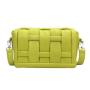 Trendy Summer Women's Square Shoulder Bag New Style Woven Handmade Zipper Closure Single Strap PU Polyester Portable Letter