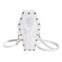 2023 Factory Vegan PU Leather Luxury Designer Gothic Coffin Shape Bag Custom Spooky Crossbody Bags for Women
