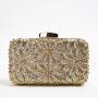 Hot selling luxury handbags inlaid banquet bag gold evening clutch bags silver elegant shiny rhinestone bags purse