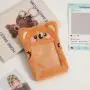 2023 Fashion Cute Kpop Custom Design Clear PVC Window Plush Embroidery Frog Photo Card Holder With Keychain