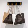 Fashion Tote Bag 2024 Women Handbags Contrast Color Women's Shoulder Bag Trendy Versatile Mommy Shopping Bag