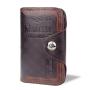 ZR619 Men's Short Buckle Coin Wallet ID Card Pu Wallet Horizontal Square Zipper Grid Card Slot Purse Business Father's Day Gift