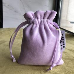 Custom Logo Printed Super Soft Velvet Bag With Satin Lining