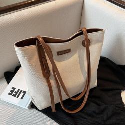 2023 Large Capacity Canvas Tote Bag Plain All-Match Simple Para Mujeres Bolso Bolsas Famous Brands Designer Shoulder Bags
