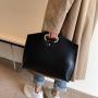 Fashion large-capacity handbag women 2024 new casual tote bag women retro briefcase pu clutch bags