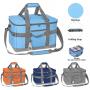 Square Soft Shoulder Picnic Portable Aluminum Foldable Thermos Insulation Lunch Box Cooler Bag
