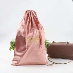 Reusable Wholesale Hair Packaging Bags Silk Custom Logo Jewelry Gift Drawstring Dust Cosmetic Bag For Handbag