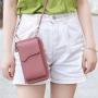 HR193 New Buckle Mobile Phone Bag Ladies Mini Soft Face Small Irregular Bag Casual Outdoor Simple Zipper Buckle Crossbody Bag