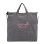 Corduroy women's bag new artistic embroidery letter tote bag retro college style shoulder